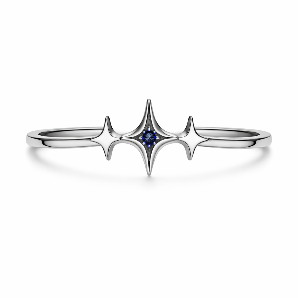 The Silver Chunky North Star Bangle