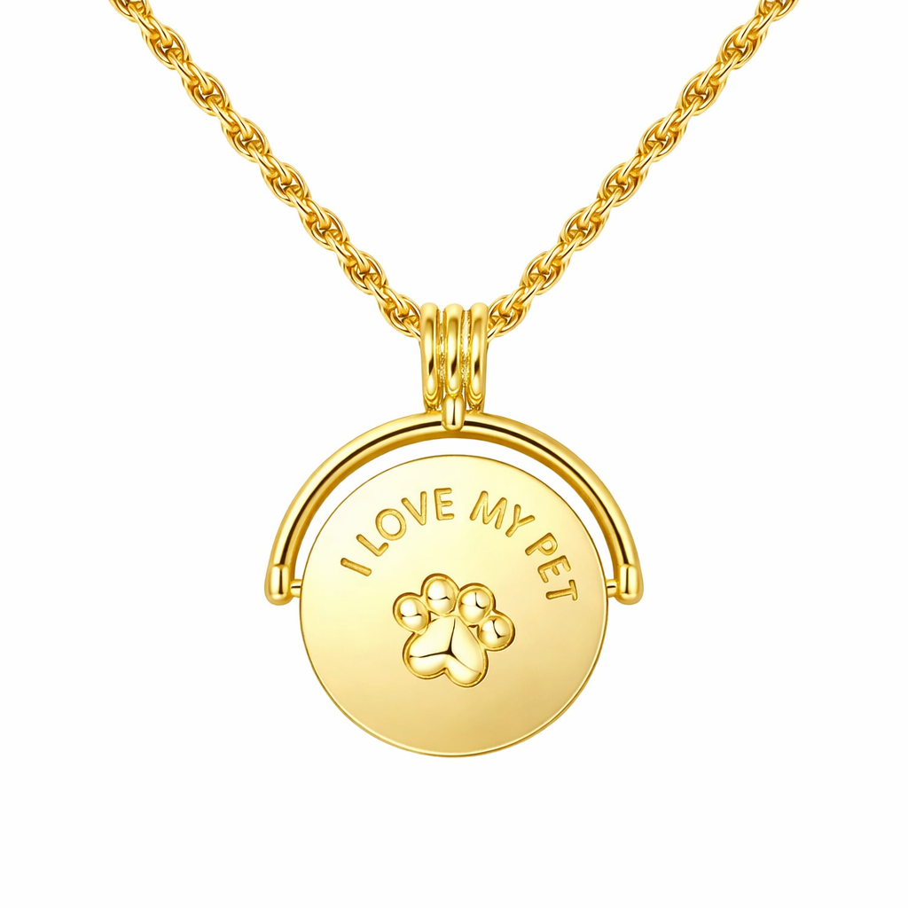 The Gold Forever Paw Locket Necklace
