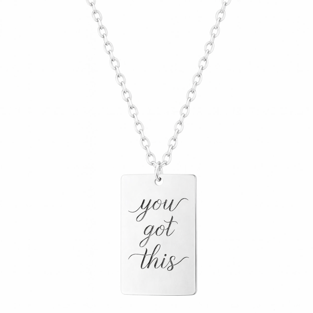 The Silver Engravable Heartfelt Tag Necklace