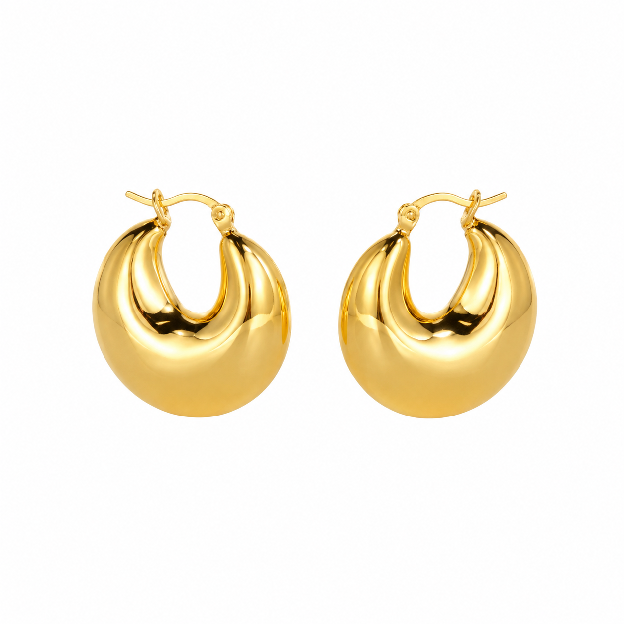The Gold Chunky Clutch Sharlicé Hoops