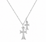 The Silver Divine Duo Cross Necklace